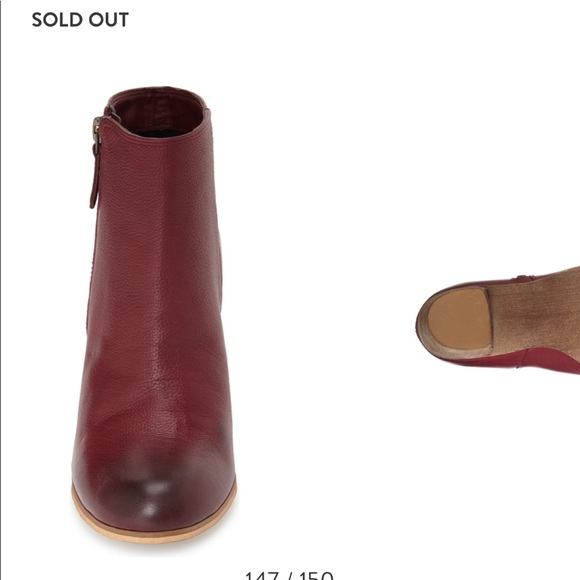 BP Trolley booties 7M in burgundy red - Picture 8 of 8